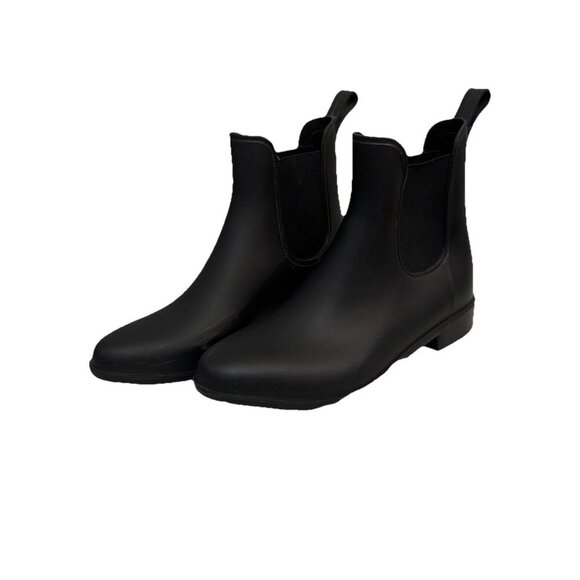 Capelli NY Womens Black Chelsea Pull On Rain Boots Sz 8 Ankle Waterproof Casual - Picture 1 of 9